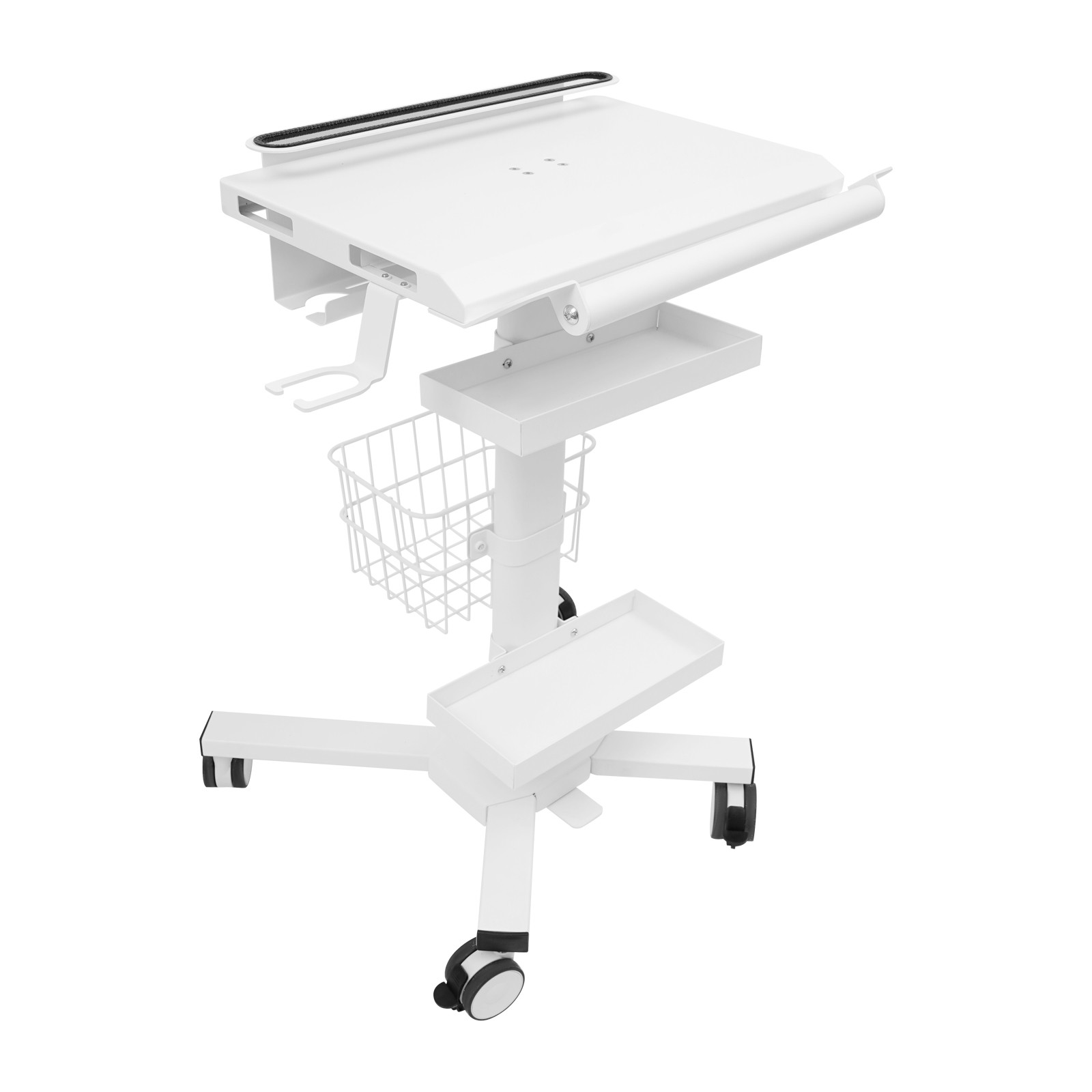 Height Adjustable Medical Laptop Workstation Cart Multi-Functional Medical Cart