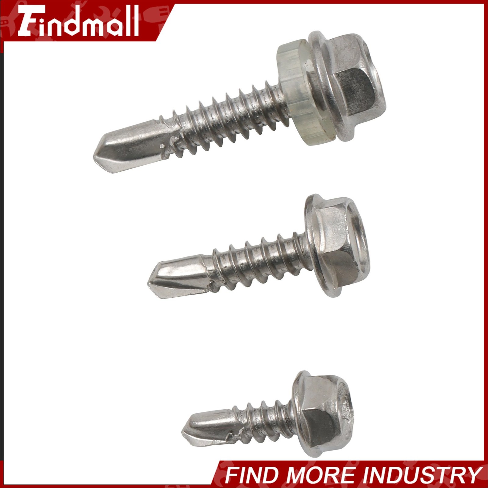 370Pcs #8#10#14 Self Drilling Screws Assortment Kit,410 Stainless Steel