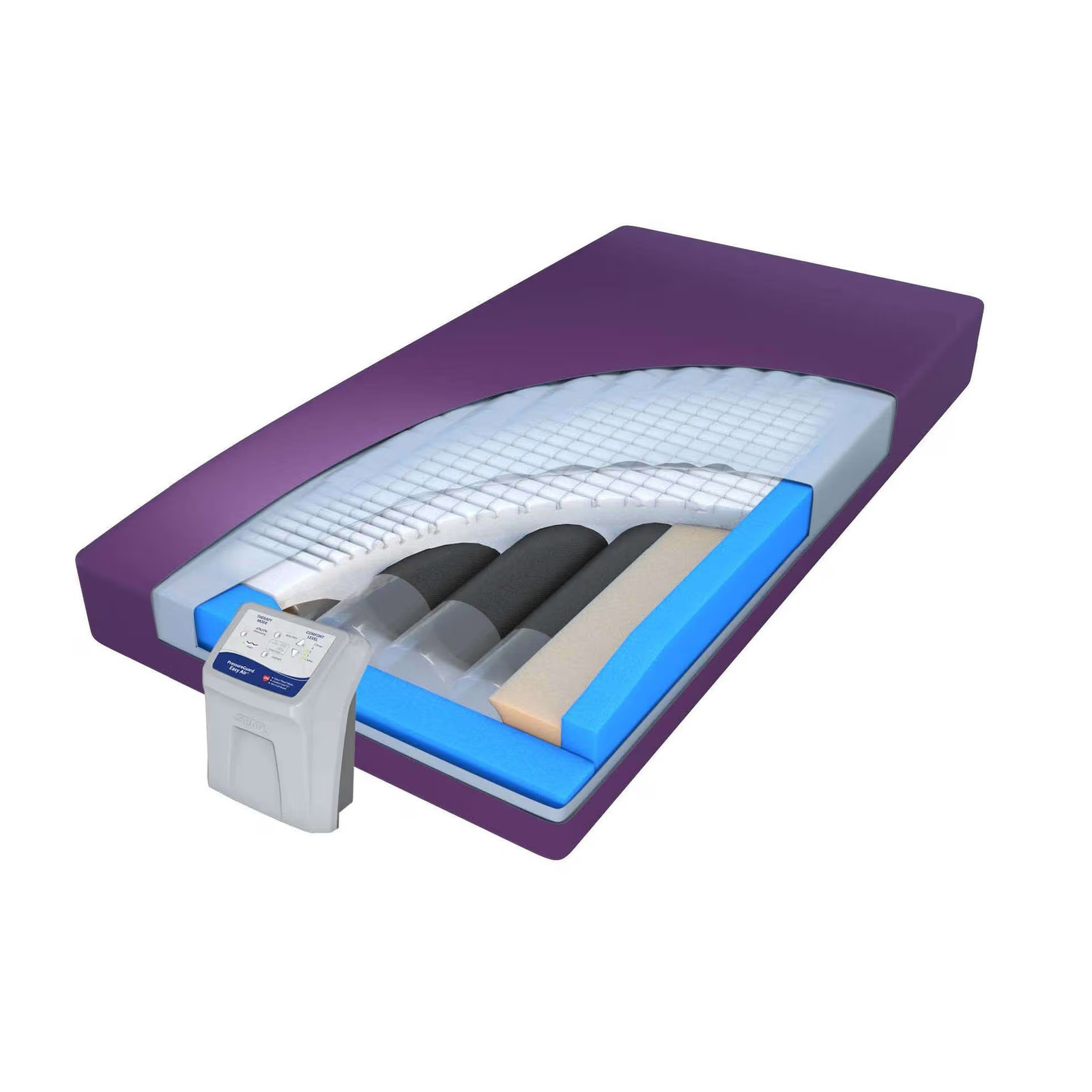 Span America PressureGuard Easy Air Mattress System & Invacare Hospital Bed
