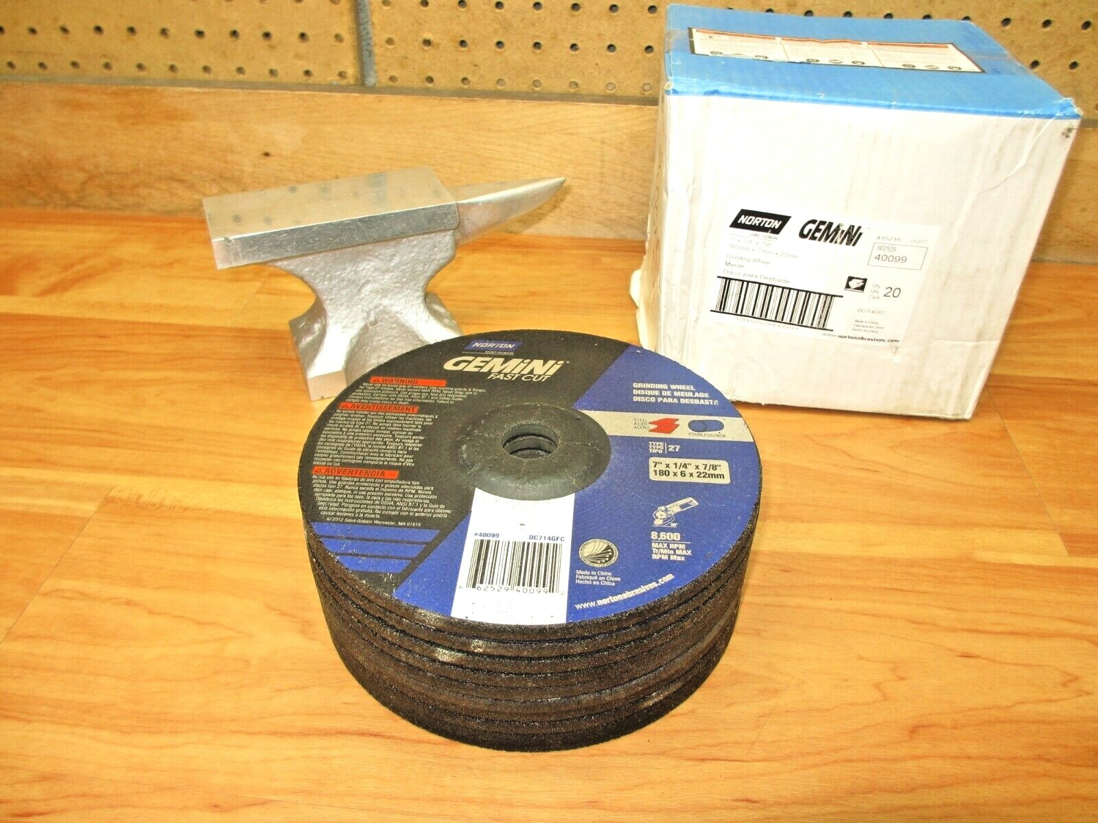 Norton 40099 (LOT OF 10) Grinding Wheel DC714GFC 7″ x 1/4″ x 7/8″ Gemini