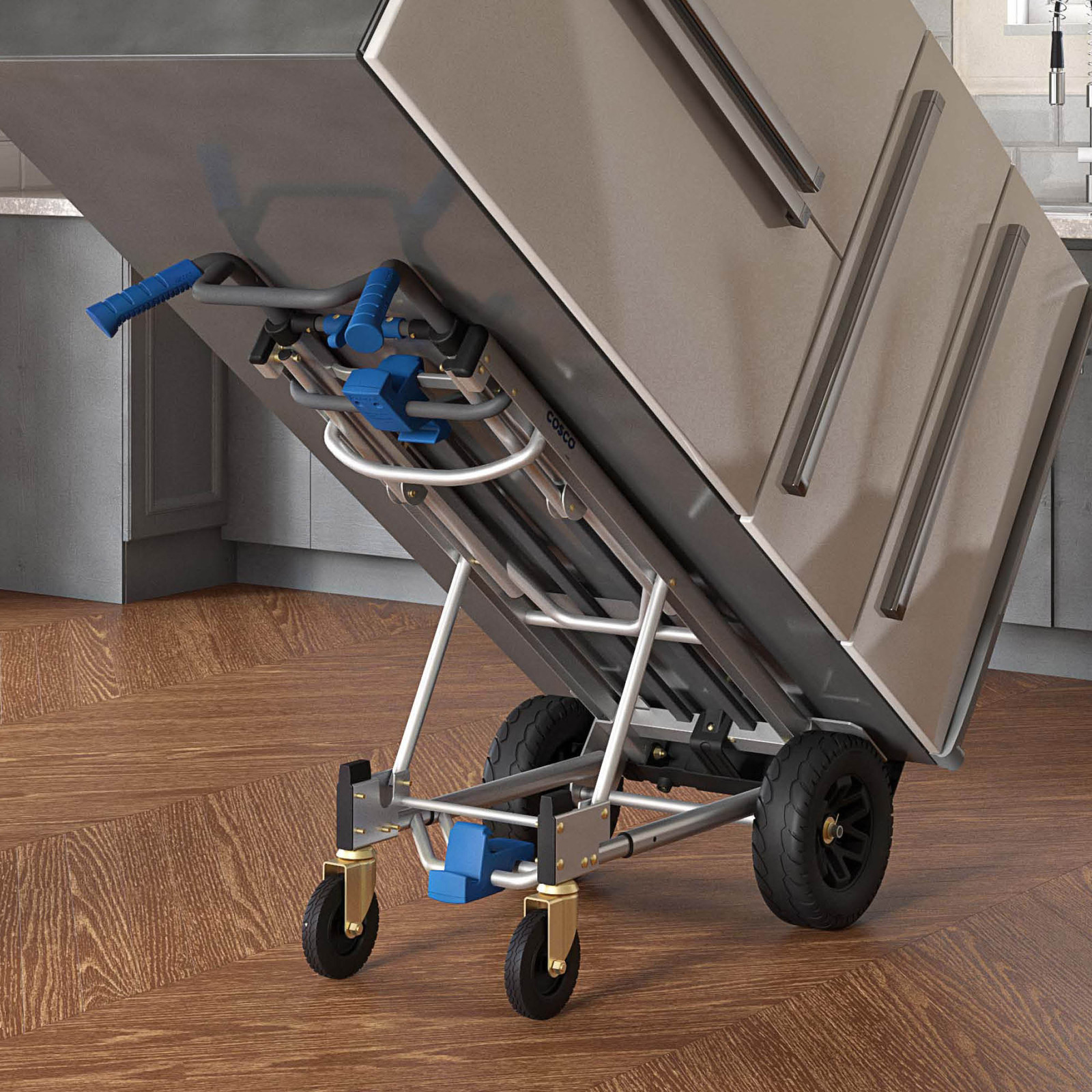 COSCO 5-in-1 Convertible Hand Truck, Position Extendable Handle, Aluminum, NEW