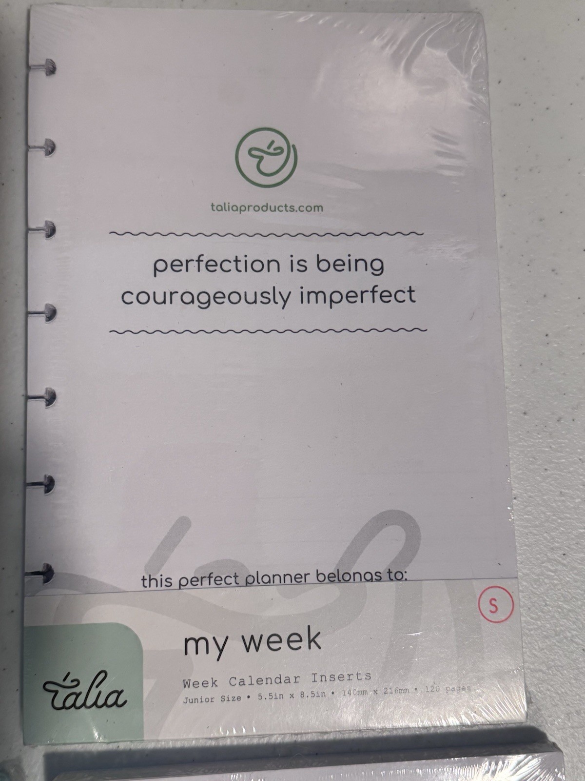 Talia Discbound Planner Insert Plan Perfect Starter Kit Weekly Sketch Cover Disc