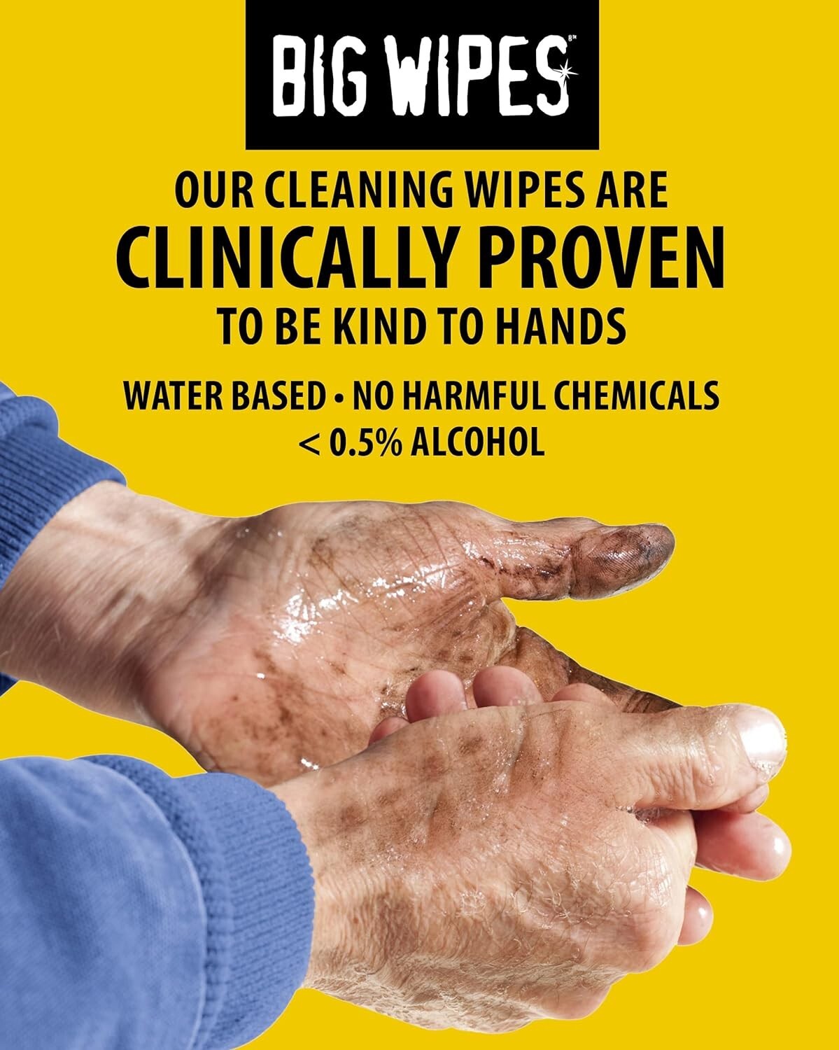 BIG Wipes Heavy Duty Industrial Textured Scrubbing Wipes, Red Top, (80 Count)