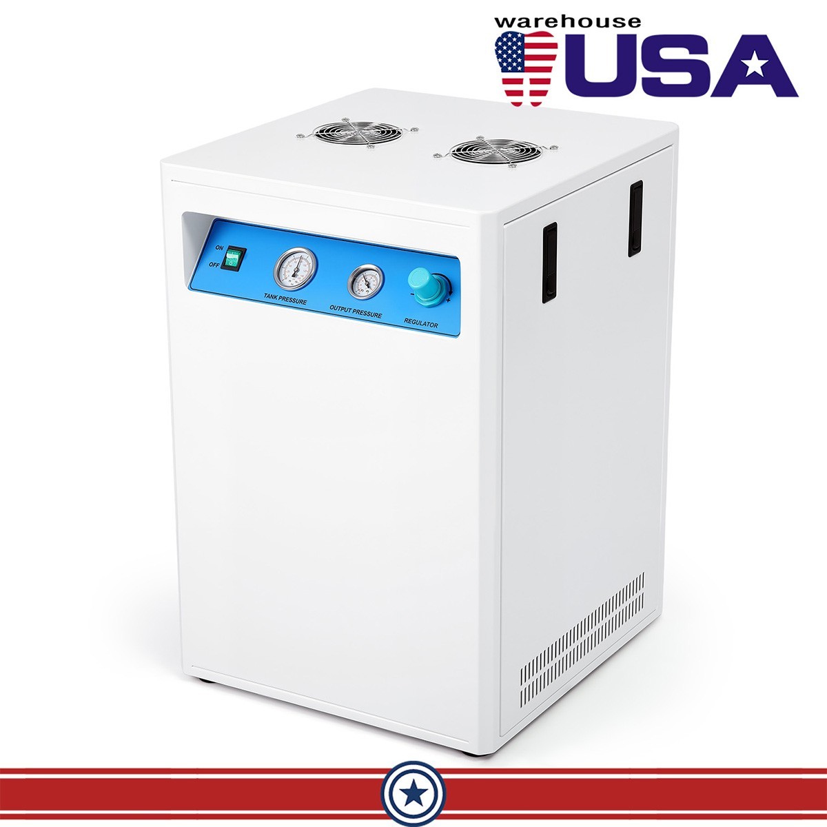 24L/40L Portable Dental Air Compressor Oil Free Silent Air Pump for Dental Unit