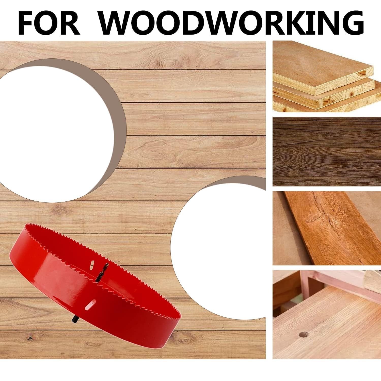 315mm / 12.4 inch HSS Bi-Metal Hole Saw Drilling / inch, Red