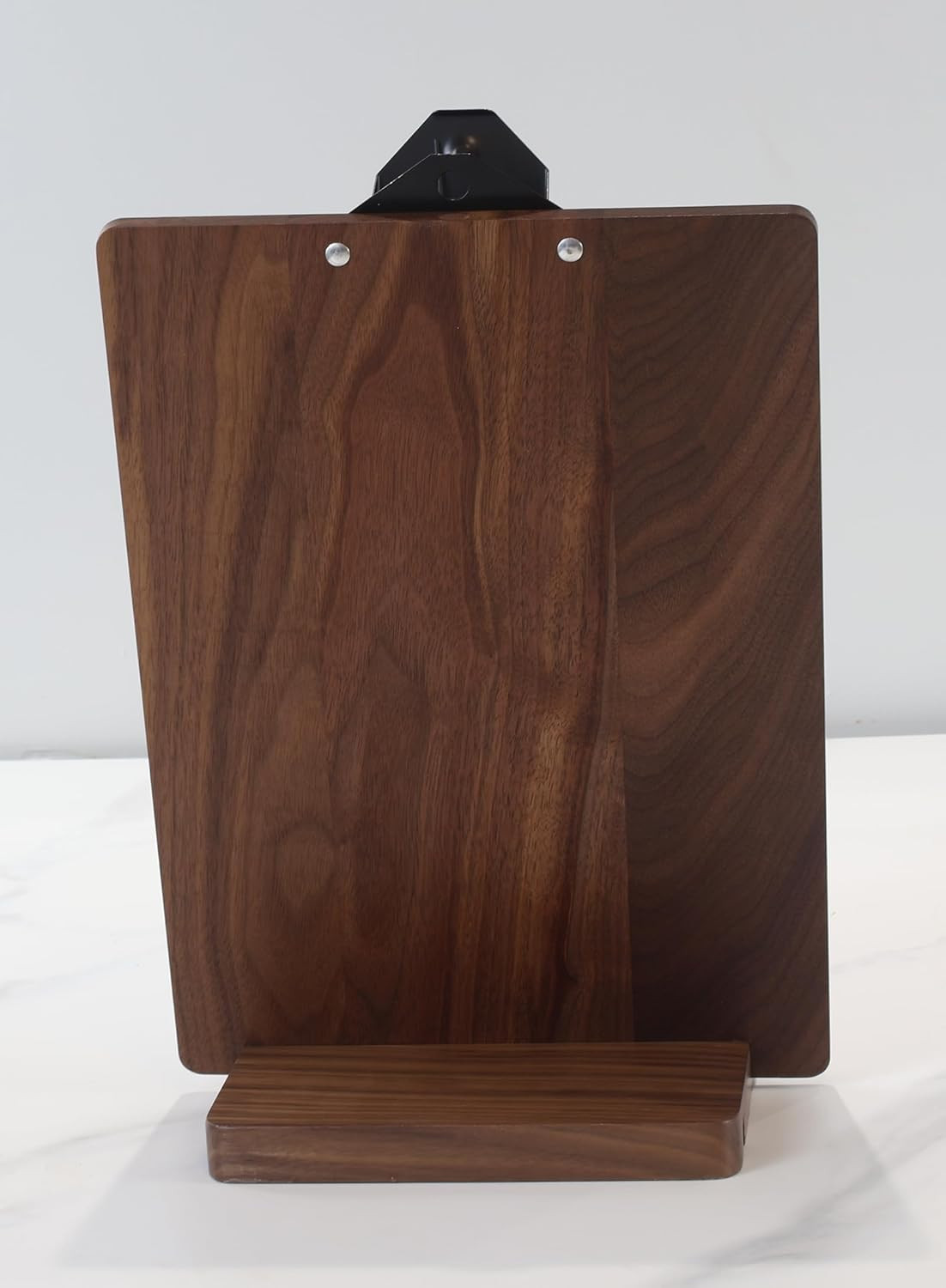 Solid Hardwood Walnut Clipboard with Stand,Wooden Menu Holder