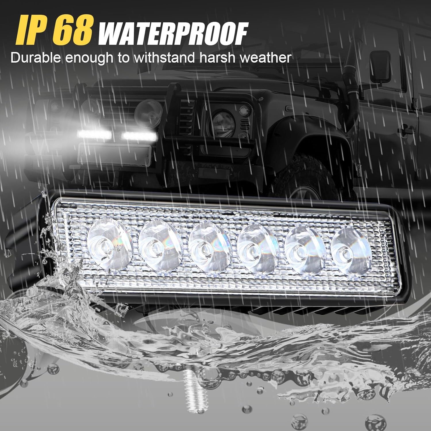 Fit John Deere Gators 835M, 835R, 865M, 865R 12V 2PCS 6″ INCH LED work light Bar