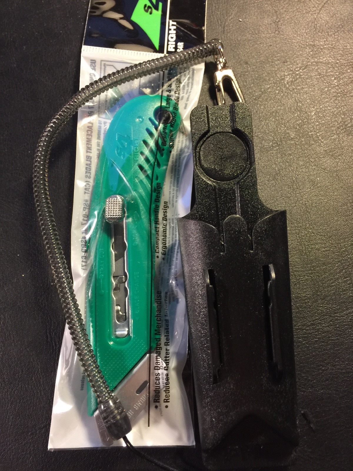 PACIFIC S4R SAFETY UTILITY BOX CUTTER KNIFE With Holster & Lanyard