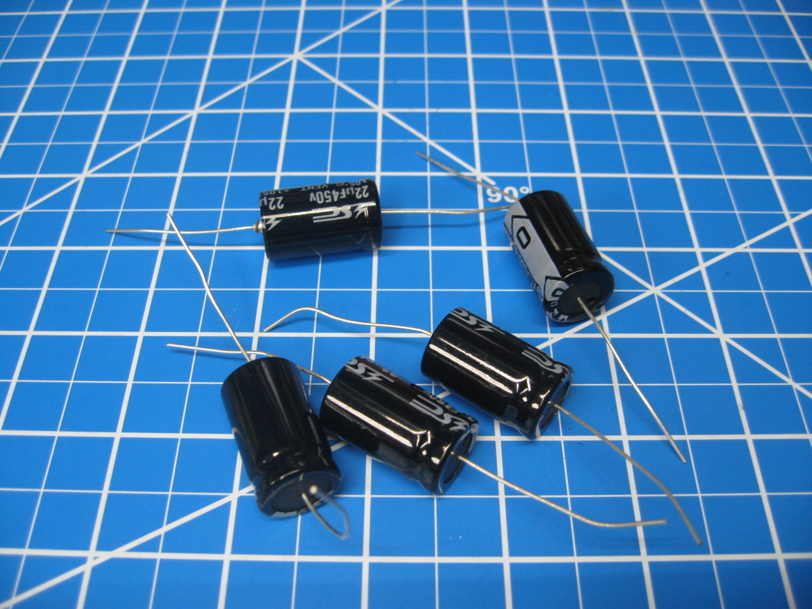 SC – GHA Series – Axial Electrolytic Capacitors – 450v 22uF – 5 Pieces