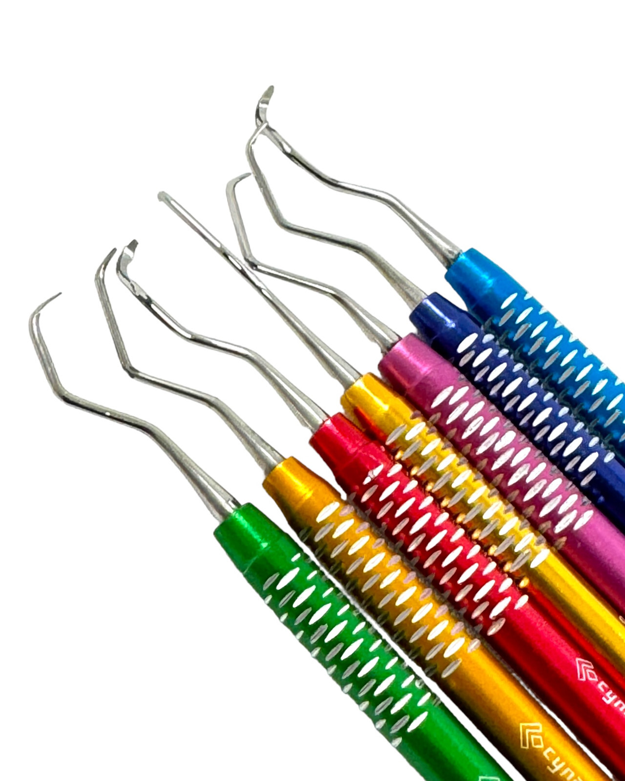 7PC HIGH GRADE GRACEY CURETTE SCALER MULTICOLOR PERIODONTAL DENTAL INSTRUMENTS