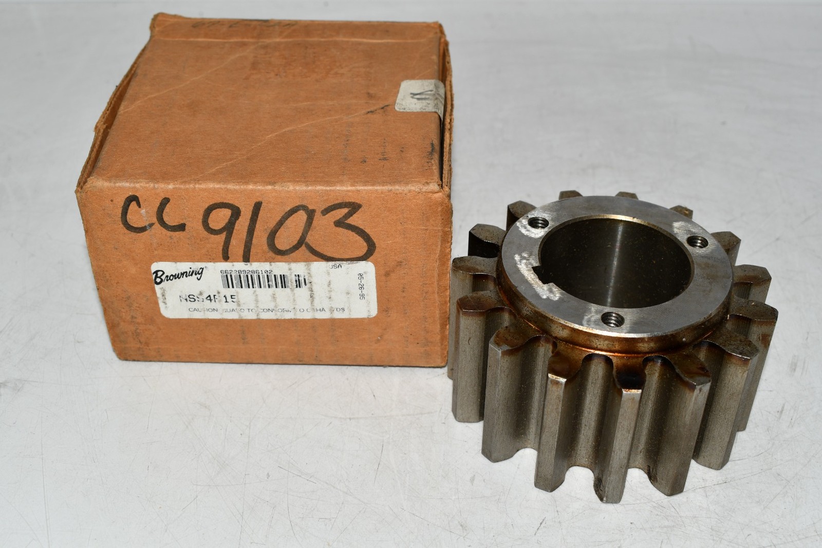 NEW Browning NSS4P15 External Tooth Spur Gear – 4 DP, 14.5 PA, 15 Teeth, 2.0000