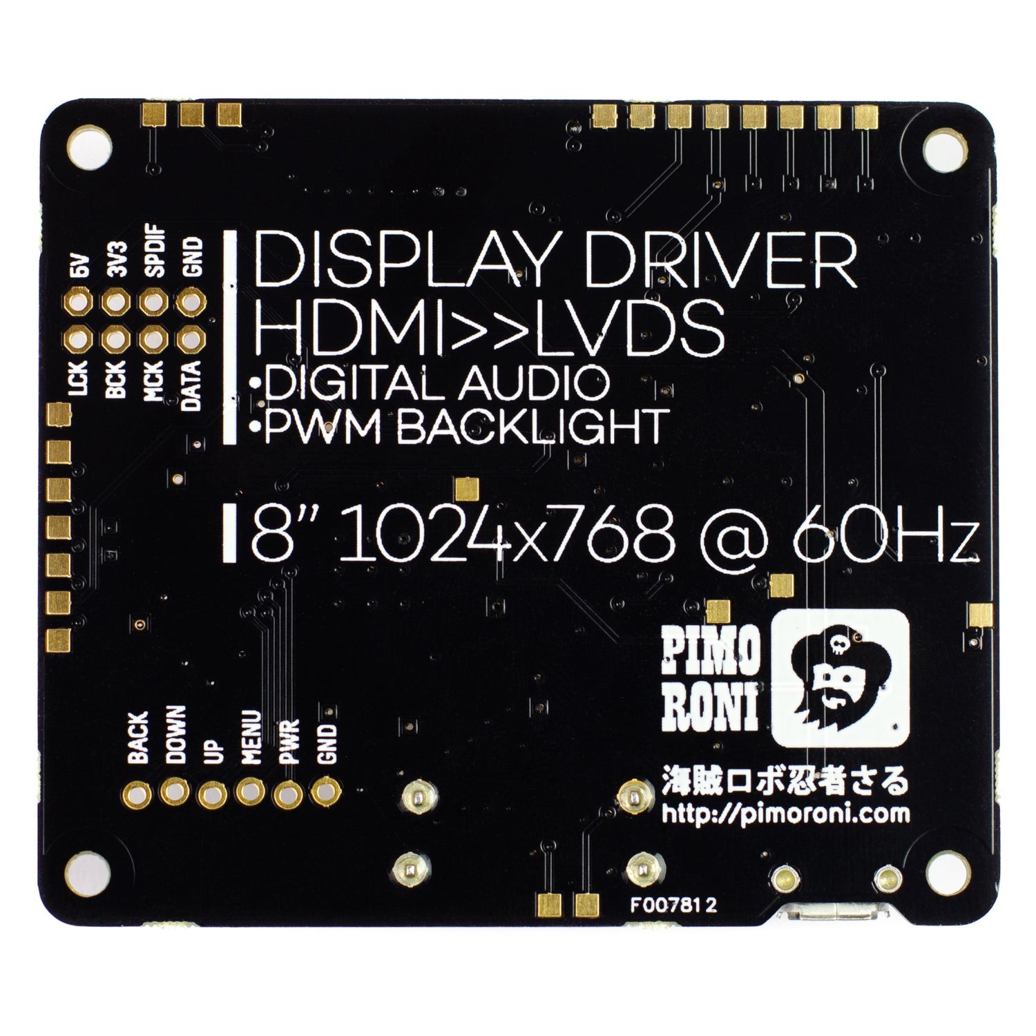 Pimoroni HDMI 8″ IPS LCD Screen Kit (1024×768) PIM372