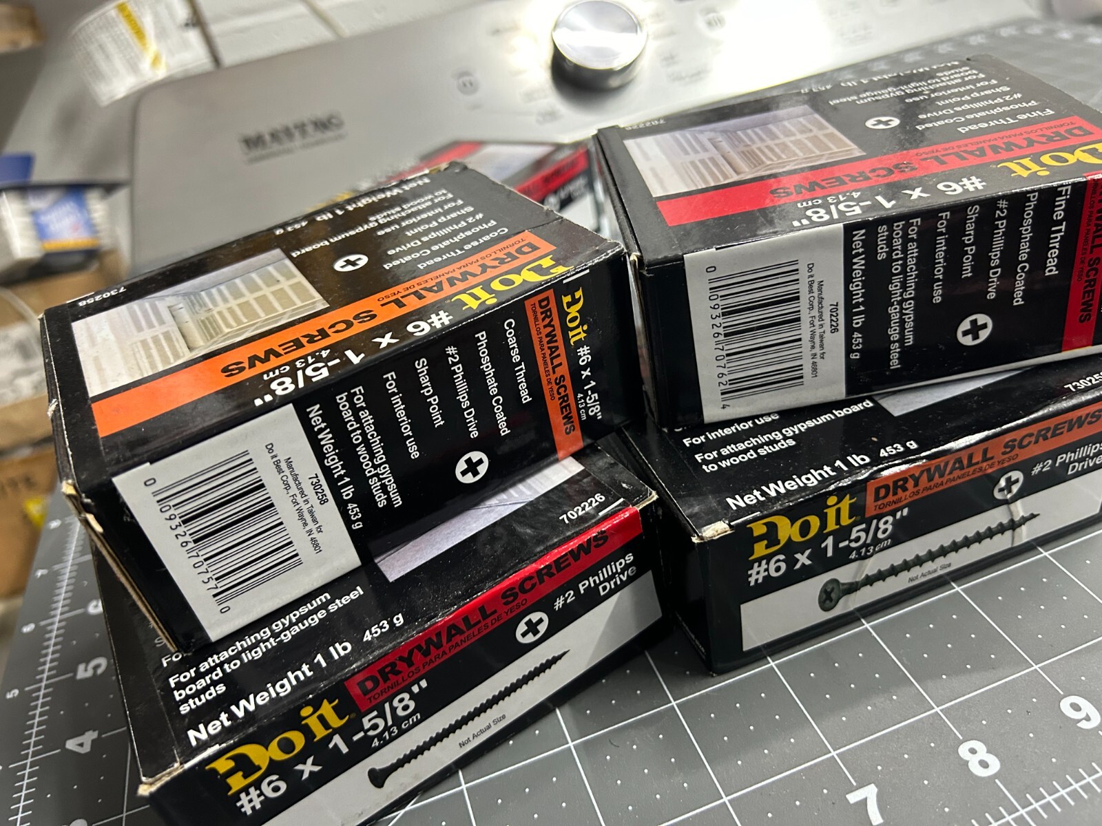 NOS 5-pounds LB Do It Best #6 x 1-5/8″ Fine Thread Phillips Head Drywall Screws