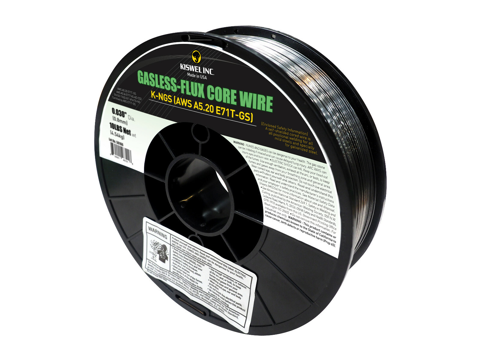 (Made In USA) E-71TGS 0.030in. Dia 10lb Gasless-Flux Core Wire Welding Wire