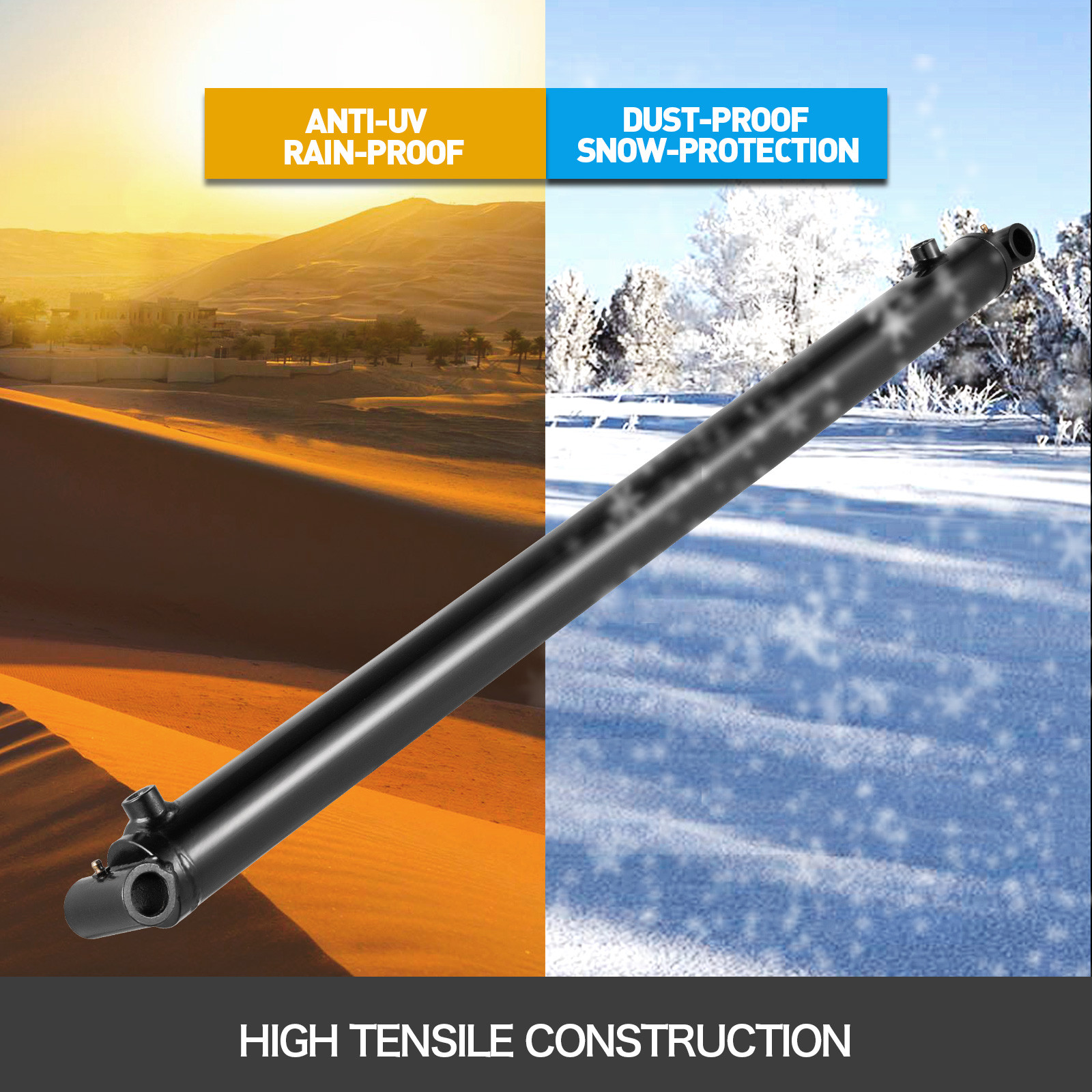 VEVOR 2″ Bore 36″ Stroke Hydraulic Cylinder Welded Double Acting 2x36in SAE6