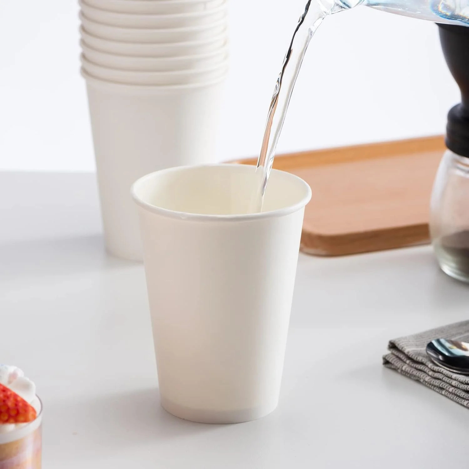 RACETOP Paper Coffee Cups 12 oz 300 pack, Paper Cups Disposable, Hot Coffee Cups