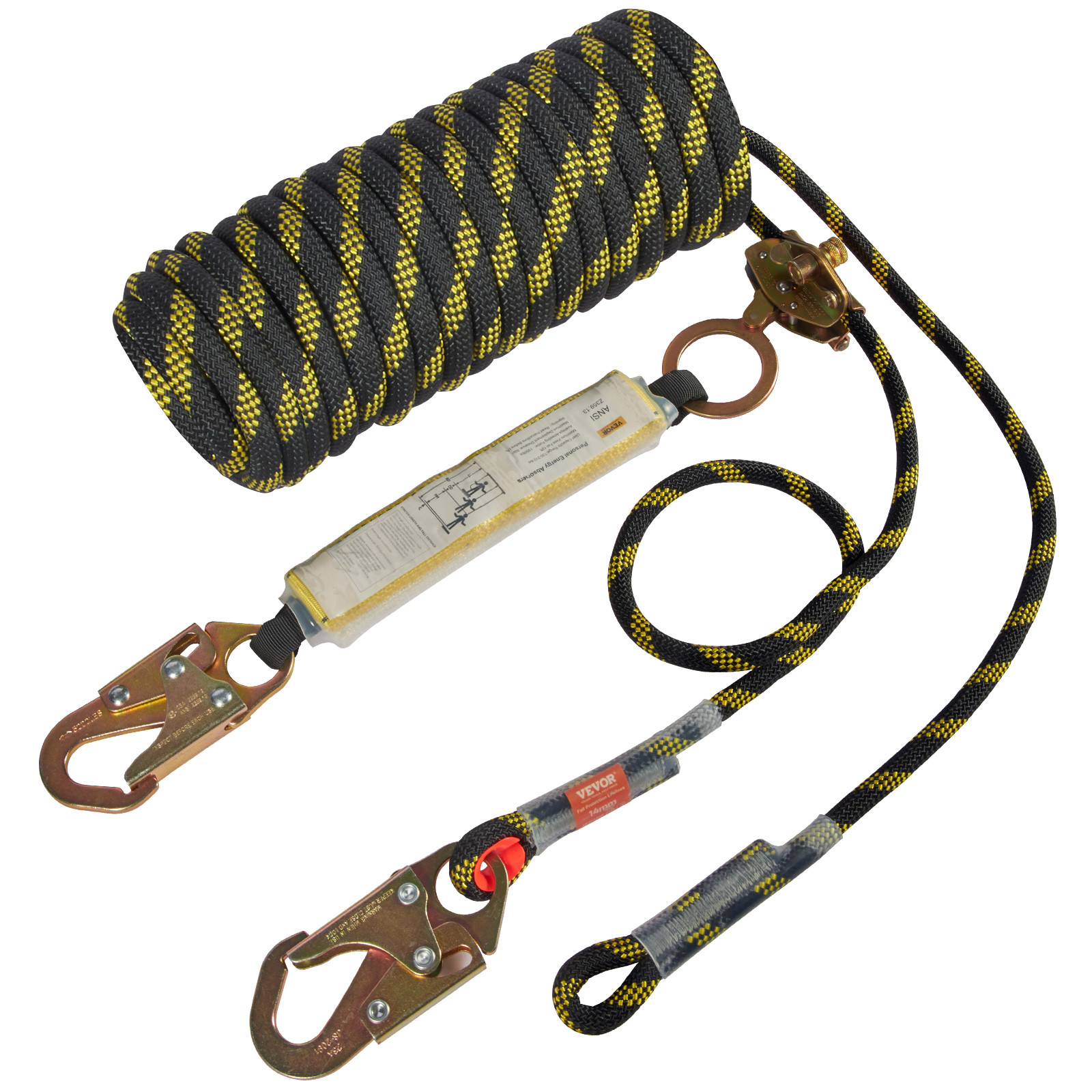 VEVOR Vertical Lifeline Assembly 100 ft Fall Protection Rope 30 KN ANSI Roofing