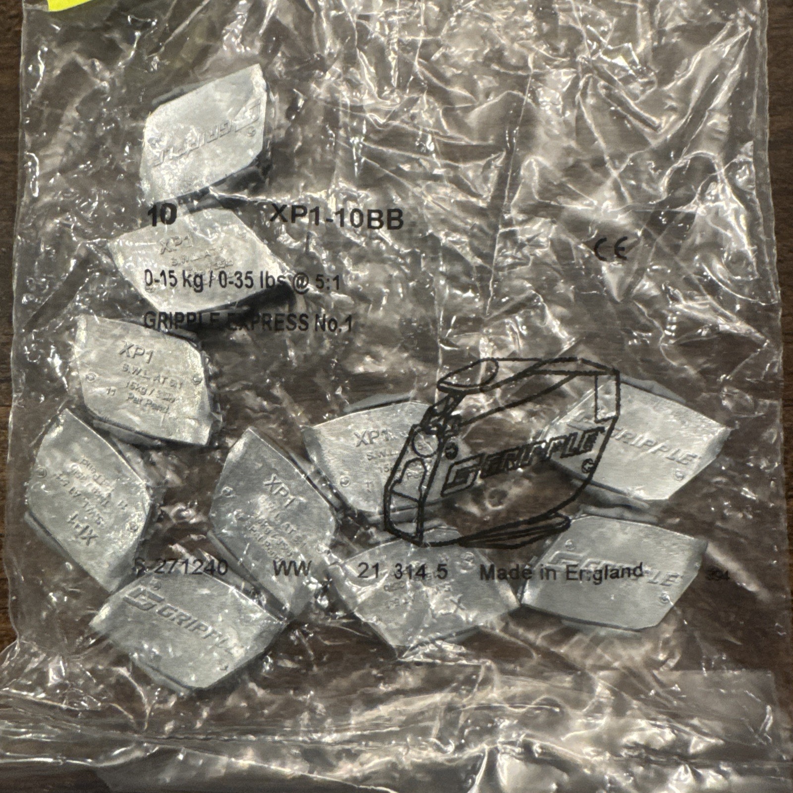 (10) Gripple XP1-10BB Express No. 1 0-35lbs @ 5:1 Stainless Steel Cable Lock