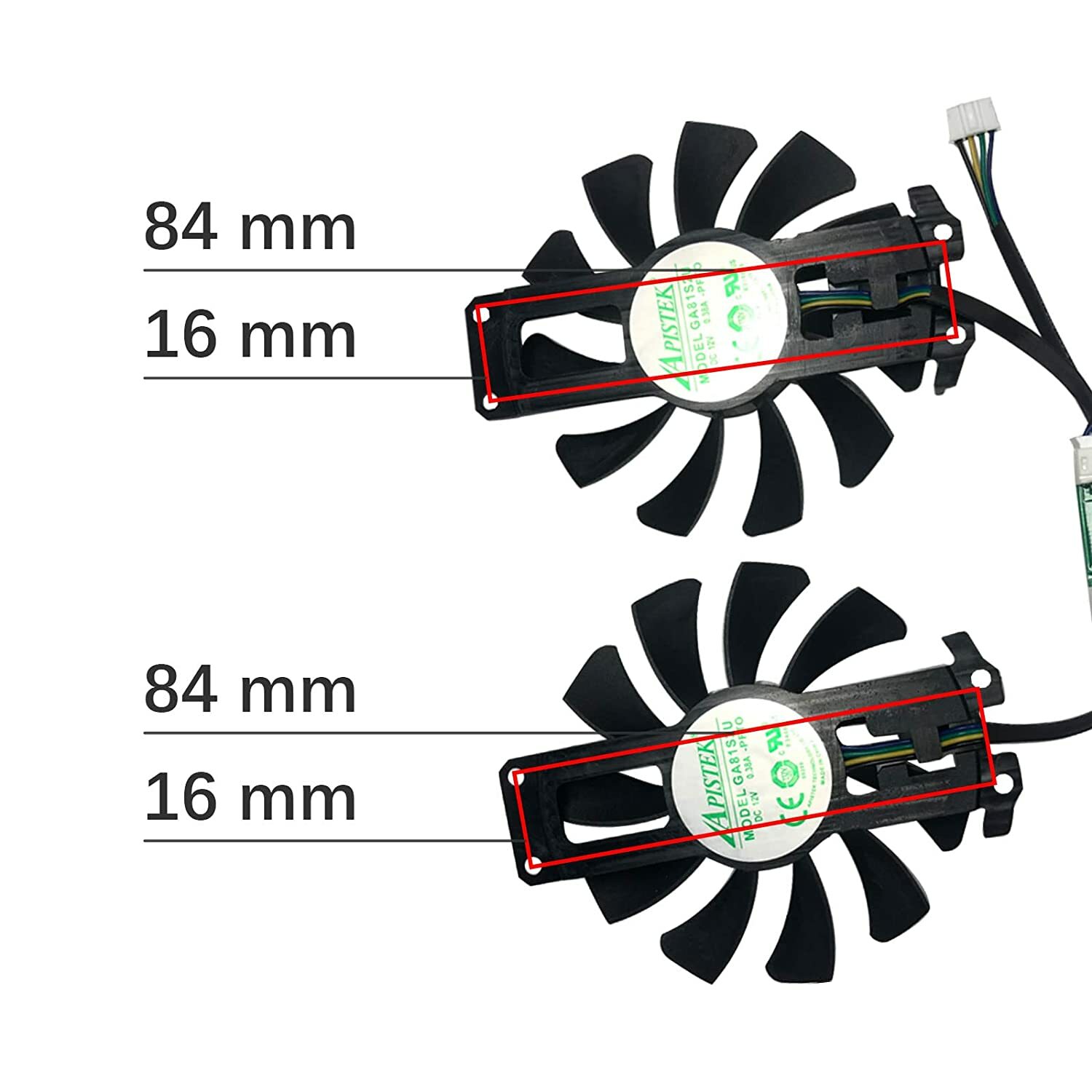 GA81S2U 12V 0.38A 75mm Cooler Fan For ZOTAC GTX 1060TI 3G D5 Graphics Card Fan #