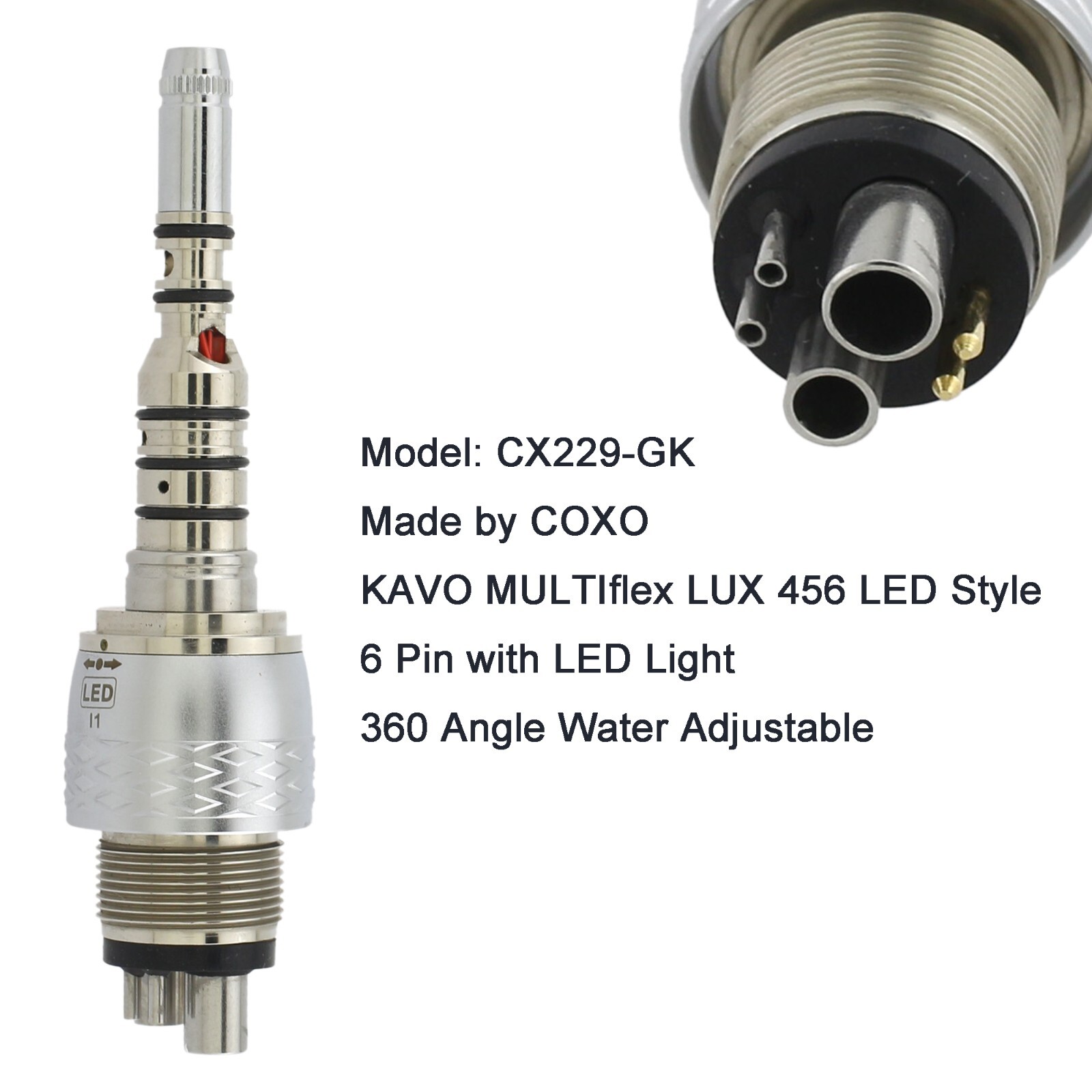 Yabangbang COXO Dental Quick Coupler 2 4Hole 6 Pin for KAVO MULTIflex NSK Sirona