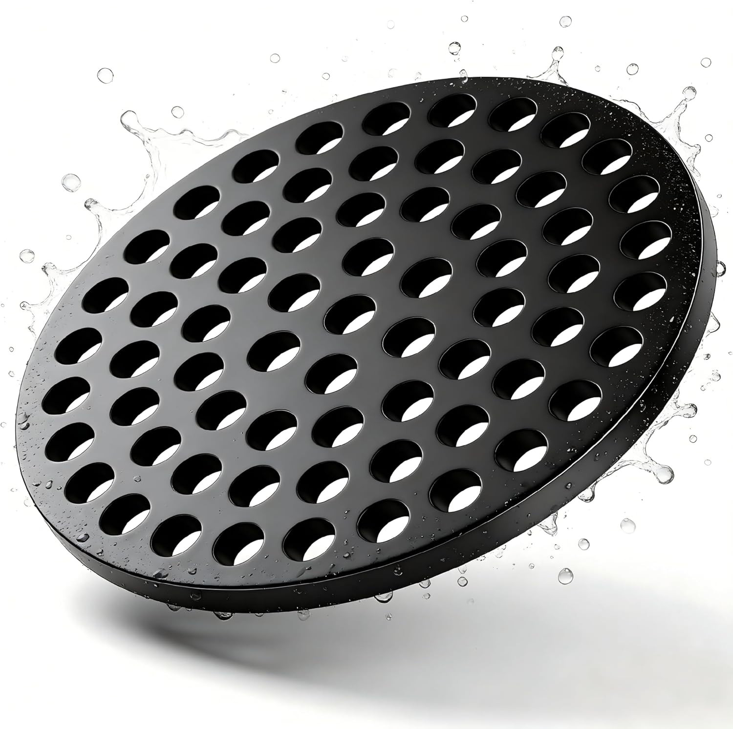 4.72 Inch (120mm) Round Cast Iron Floor Drain Cover, Garage Drain Cover, Basemen
