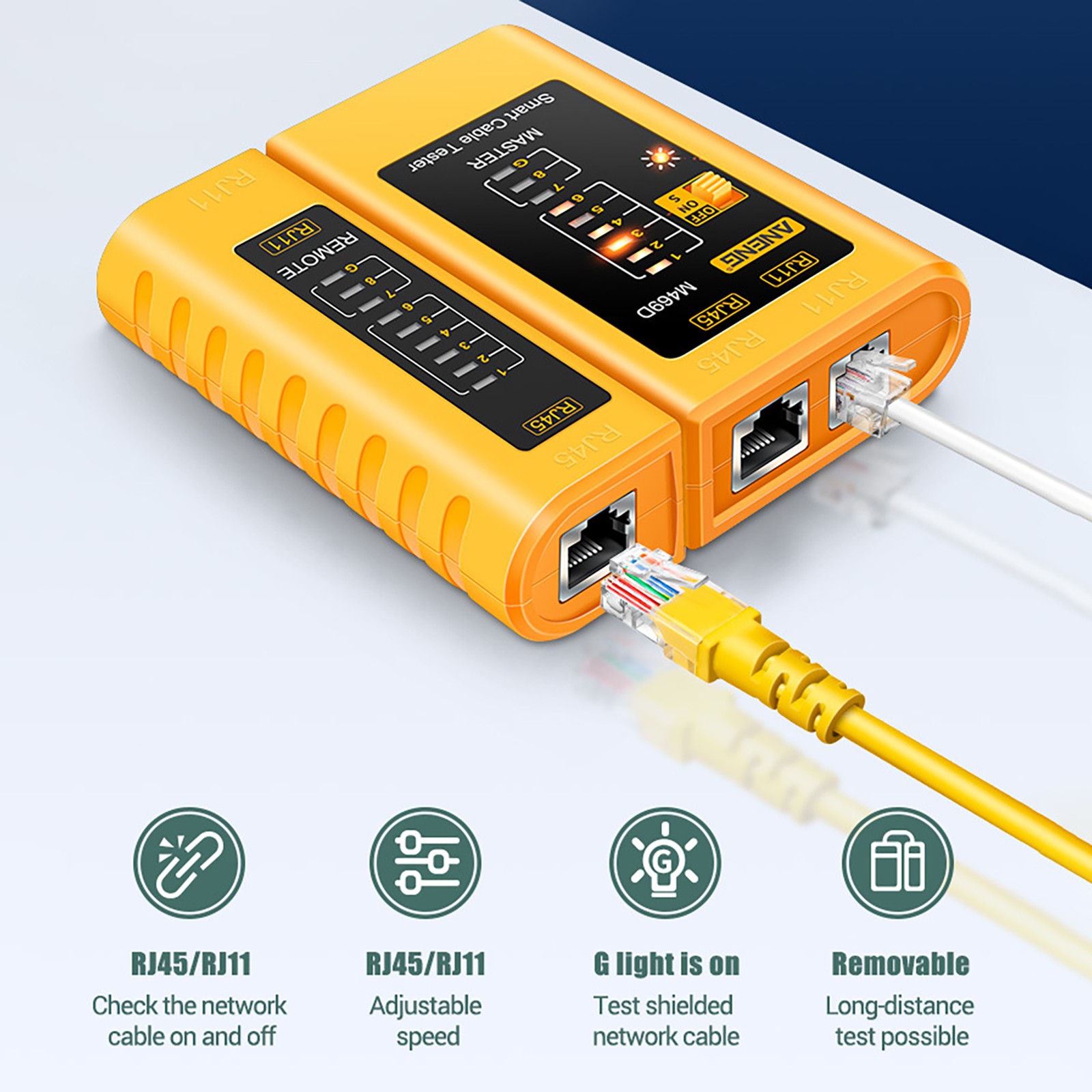 Networks Cable Tester Ethernet RJ45 RJ11 LAN Wire Telephone Cable Testing Tool t