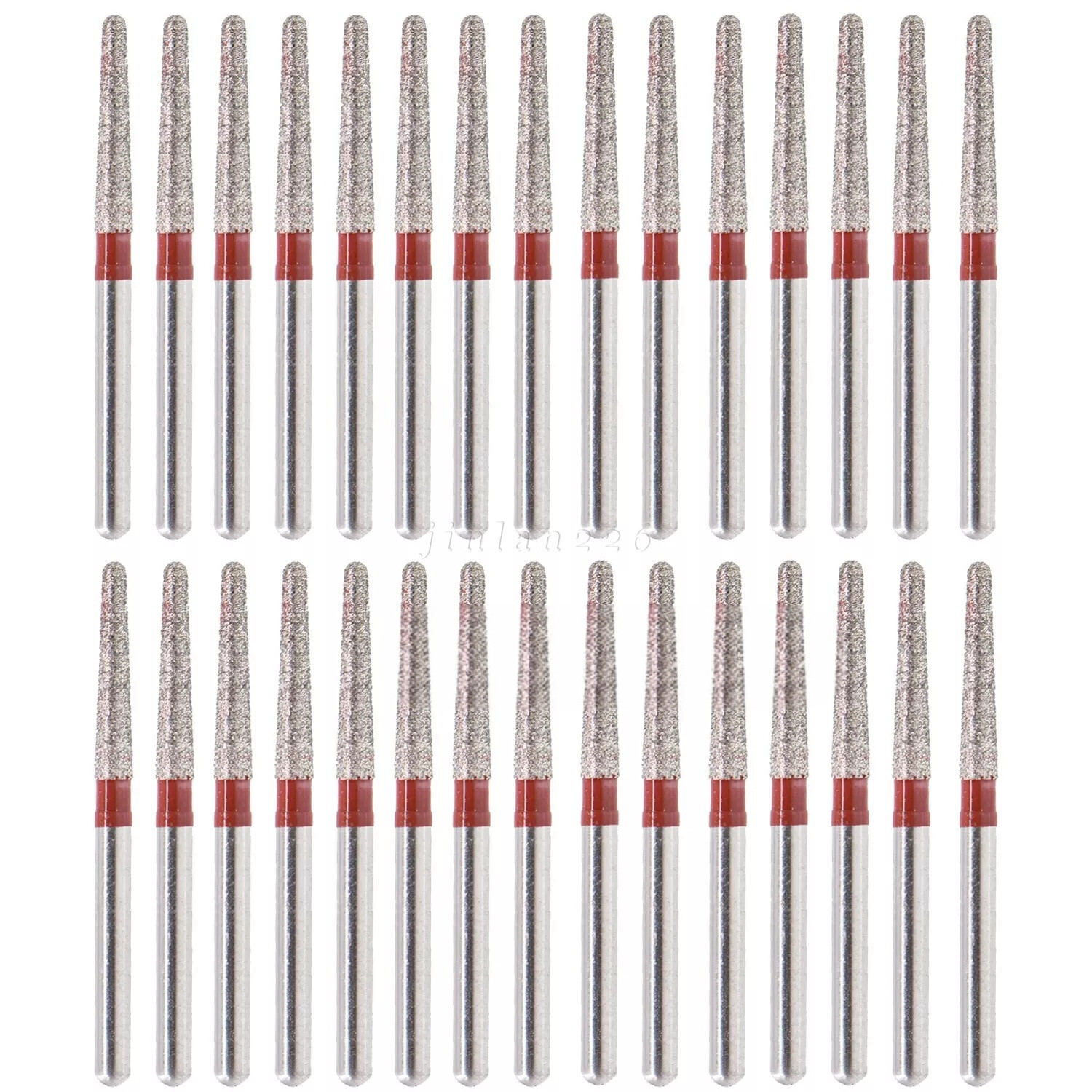 Wholesale FG Dental Diamond Burs Taper Round End Red Fine Grit TR-26F 100 PCS