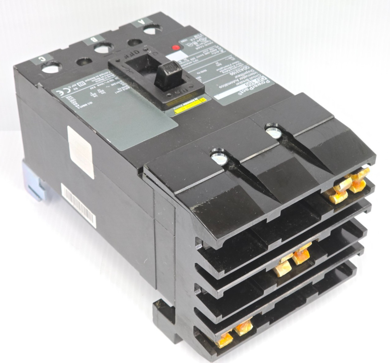 New Square D PowerPact 100 Amp I-Line Circuit Breaker 240 VAC 3P 25 kA QDA32100