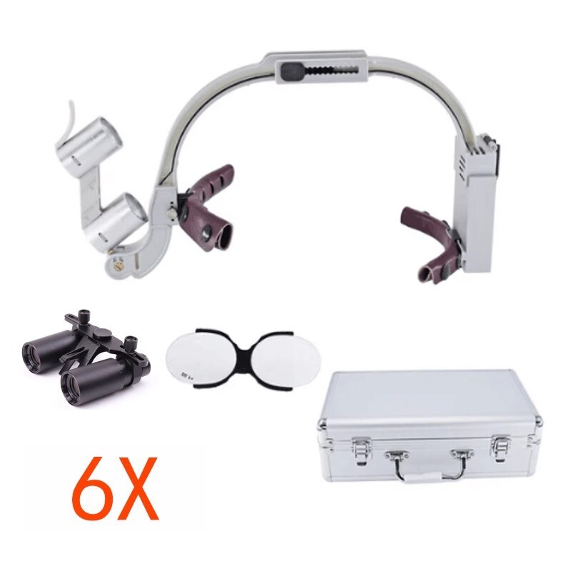 Dental Nosal Throat Ear ENT Headlight Loupes 2.5x-8x Magnification