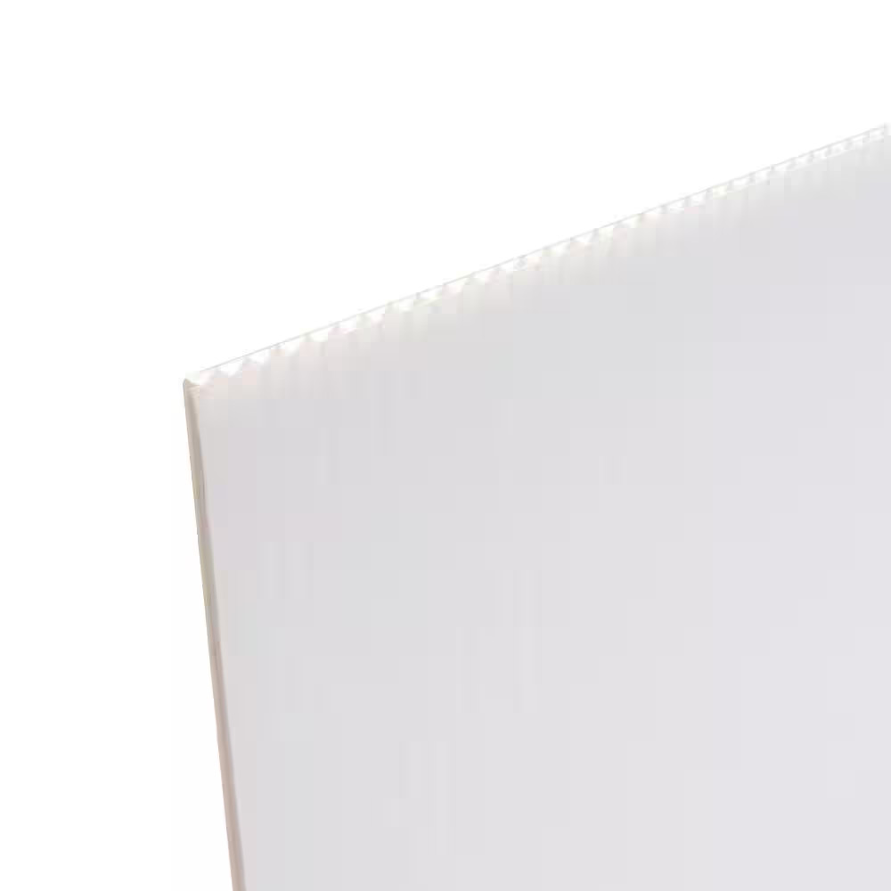 48 In. X 96 In. X 0.157 In. (4Mm) White Corrugated Twinwall Plastic Sheet