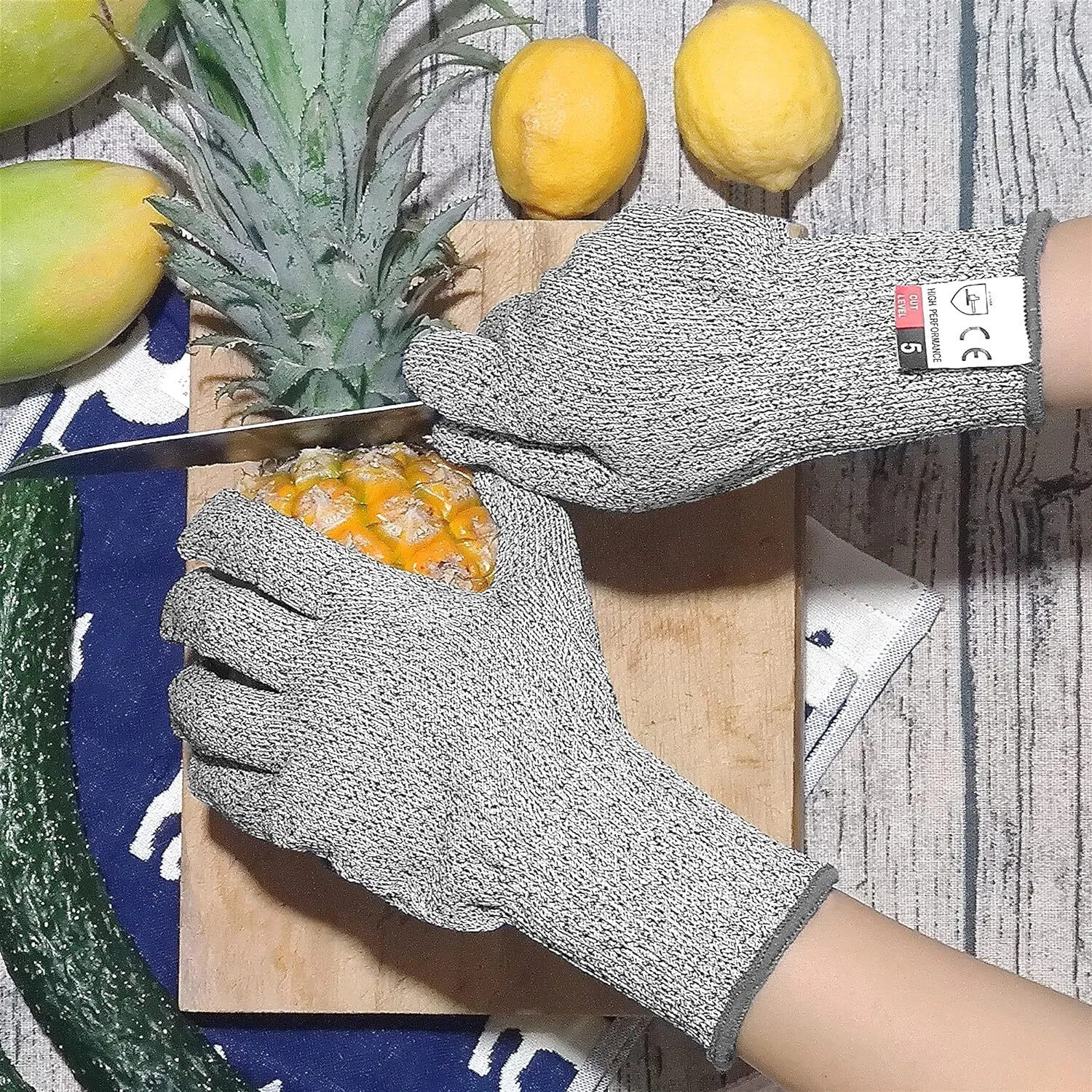 Lot Cut Proof Stab Resistant Butcher Gloves Safety Glove Kitchen L5 Protection