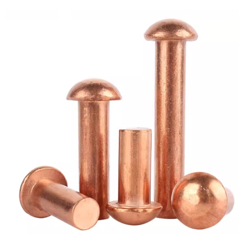 GB867 DIN 660 Solid Brass Round Head Rivet Cup Head Rivet Fasteners M1.5 M2-M8