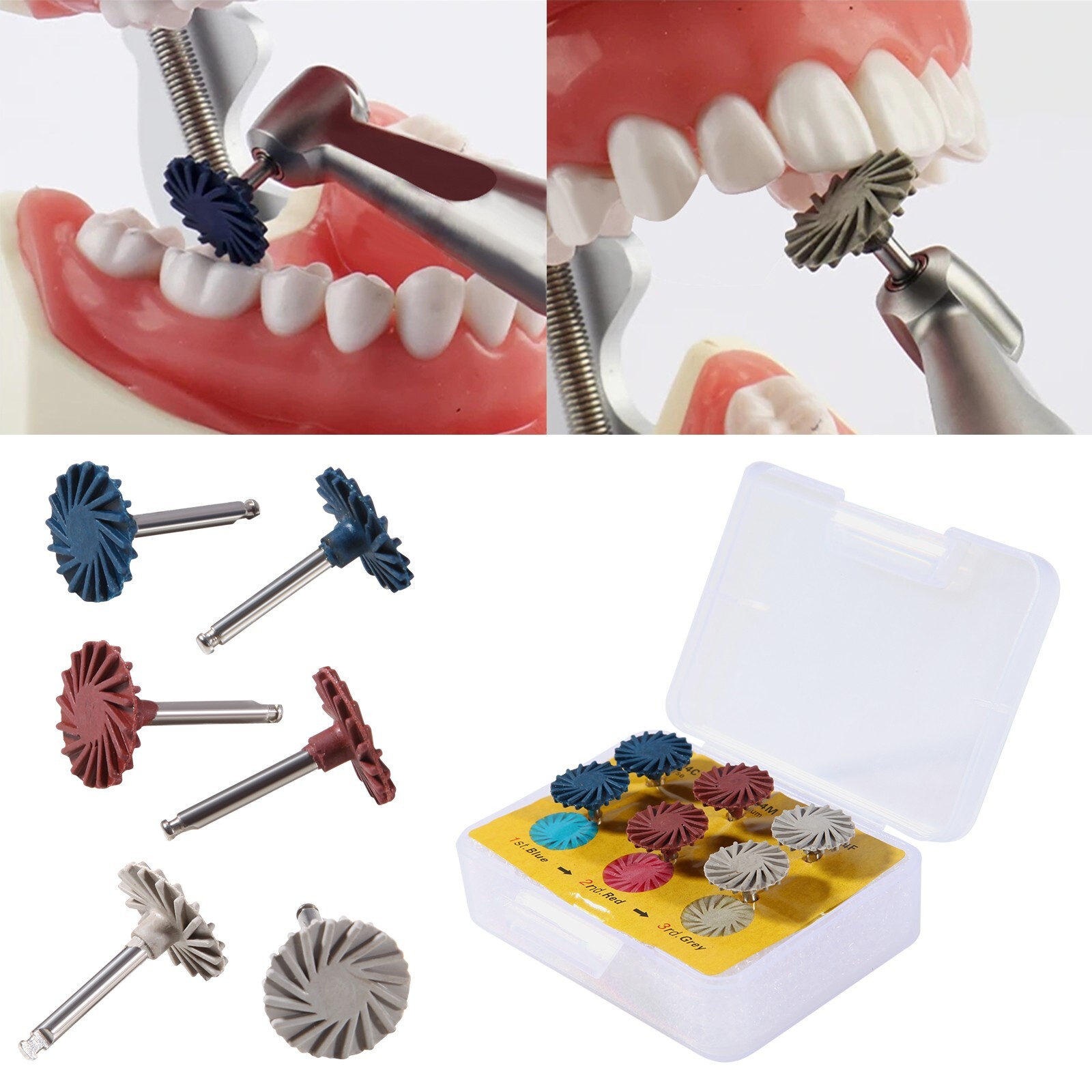 Dental Zirconia Diamond Grinding Polishing Kit RA Polisher for Contra Angle
