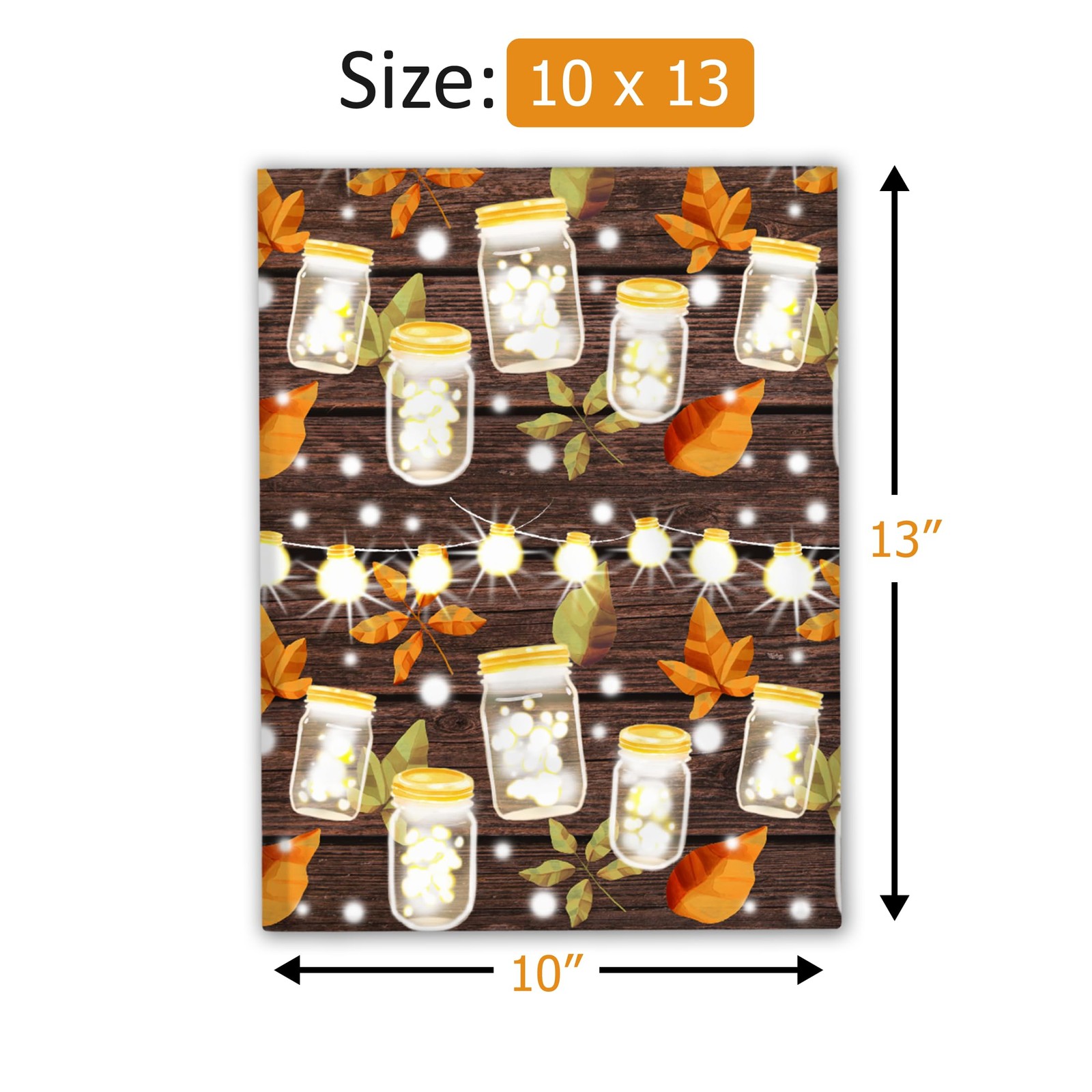 10×13 (100) Mason Jars Fall Designer Poly Mailers Waterproof Self Seal Tear R