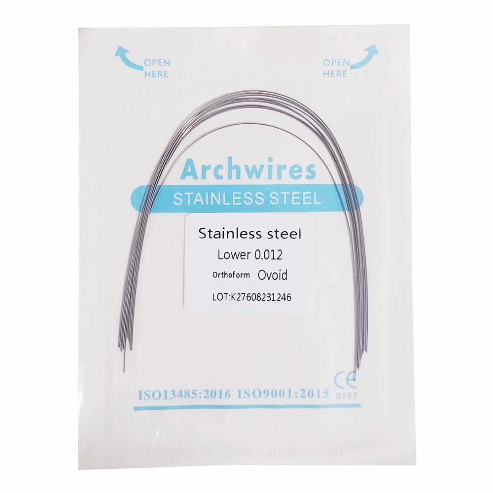 Dental Orthodontic Stainless Steel Round Arch Wire Ovoid Form 50 packs