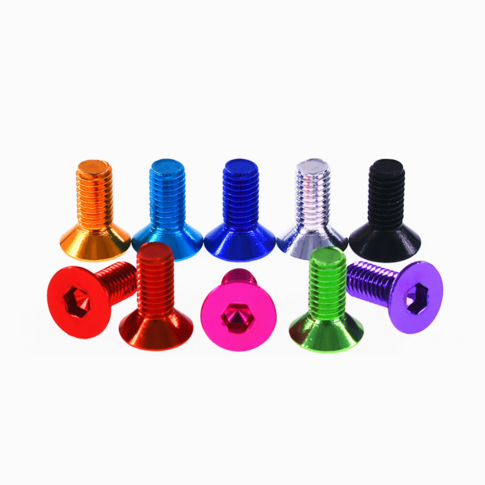 M5 Allen Flat Countersunk Head Screws Hexagon Bolts Aluminum Alloy 6mm~30mm