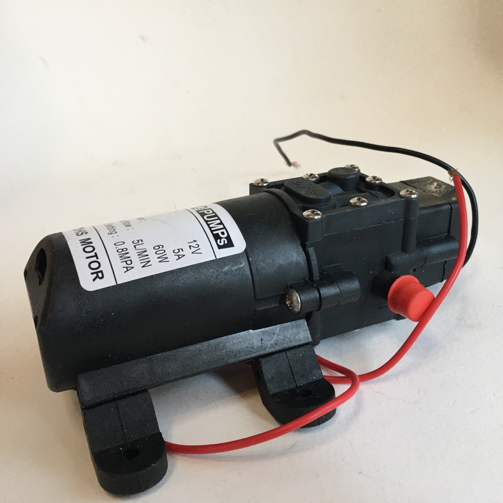 DC 12V Diaphragm Pump 60W 5 L/Min 0.8 MPA Self Priming Good Pumps Rohs Motor