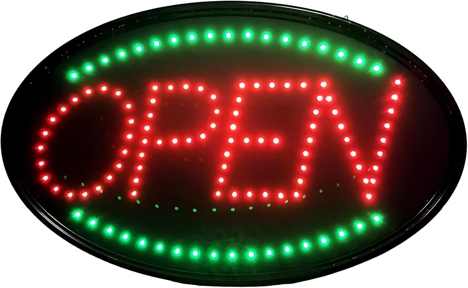 Ultra Bright OPEN LED Sign, Energy Efficient Window Display Light Green Red