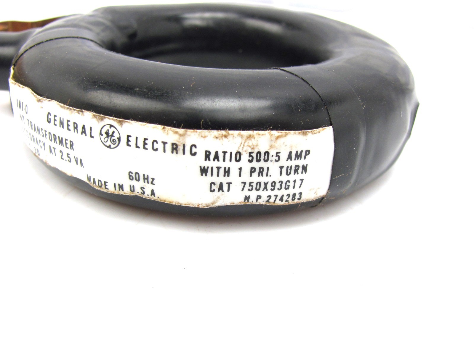 General Electric – JAI-0 750X93G1 – CURRENT TRANSFORMER – 50:5 500A:5A 50-400 Hz