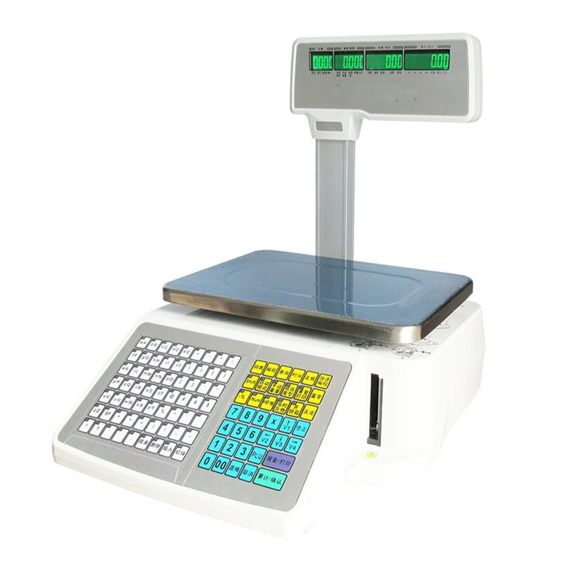 30Kg/66Lbs Digital Price Computing Scale Thermal Printer Four-window Pole Market