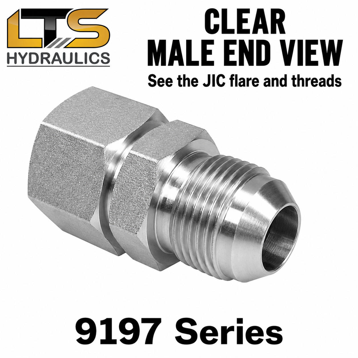 5/8″ Male JIC x 26mm DIN Swivel Chinese Excavator Conversion to JIC 9197-10-26