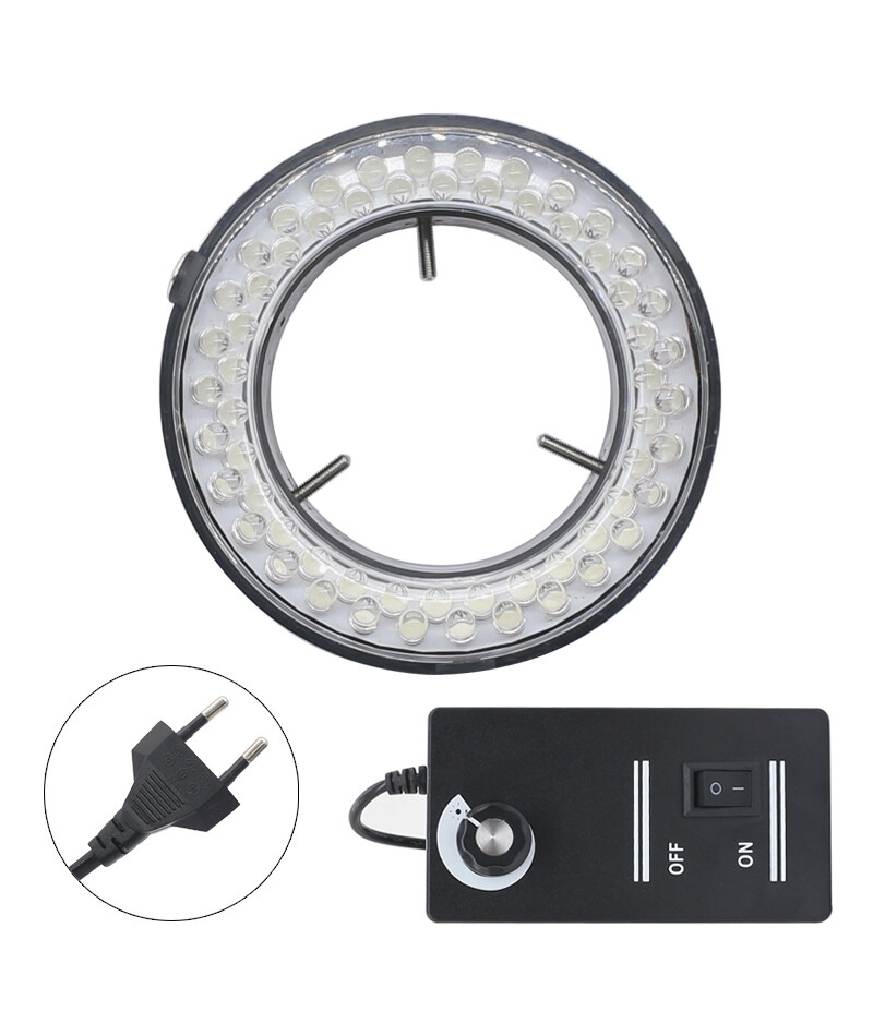 60 LED Purple UV Light Source Microscope Ring Light Lamp Illuminator 110V-240V