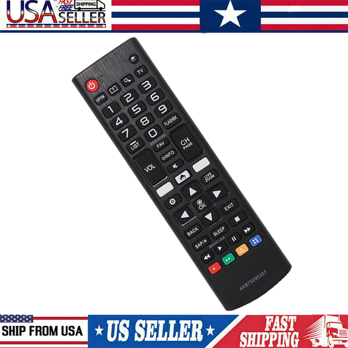TV Remote AKB75095307 Fits For LG LCD LED Smart LG TV