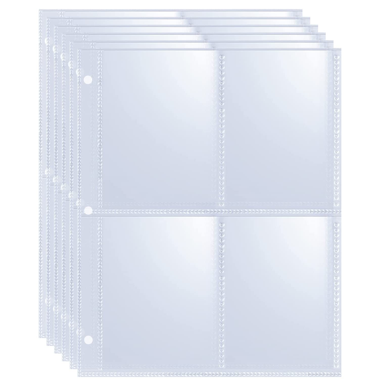 20 Pack 160 Pockets 2.5×3.5 Trading Card Sleeves,A5 Binder 4 Pocket Card