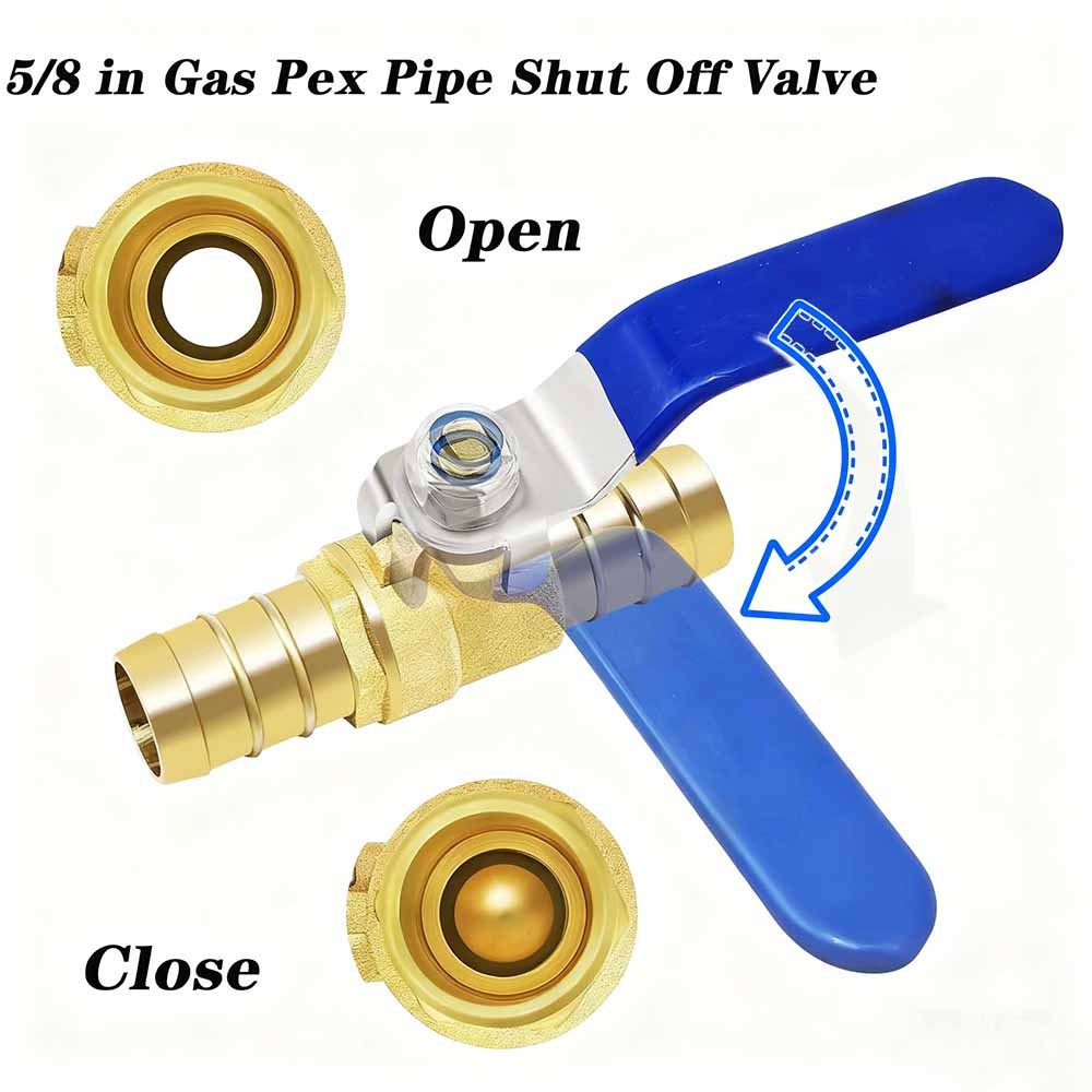 5/8″ Brass Hose Barb Ball Valve Kit – Heater Hose Shut Off Valve for Automotive