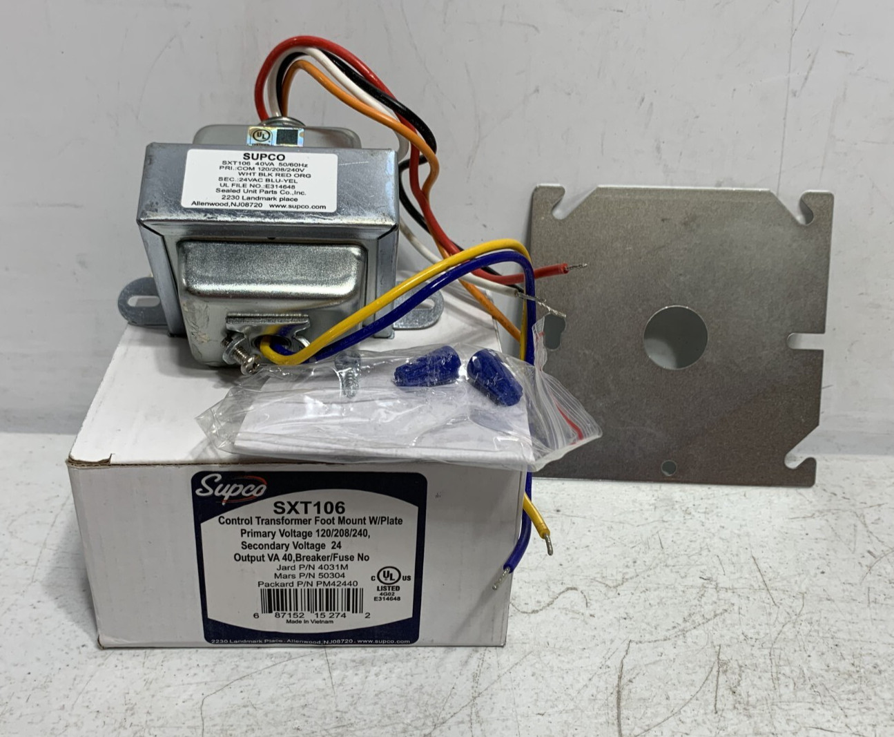 Supco SXT106 Transformer 120/208/240 Volts 40VA Multi-Mount