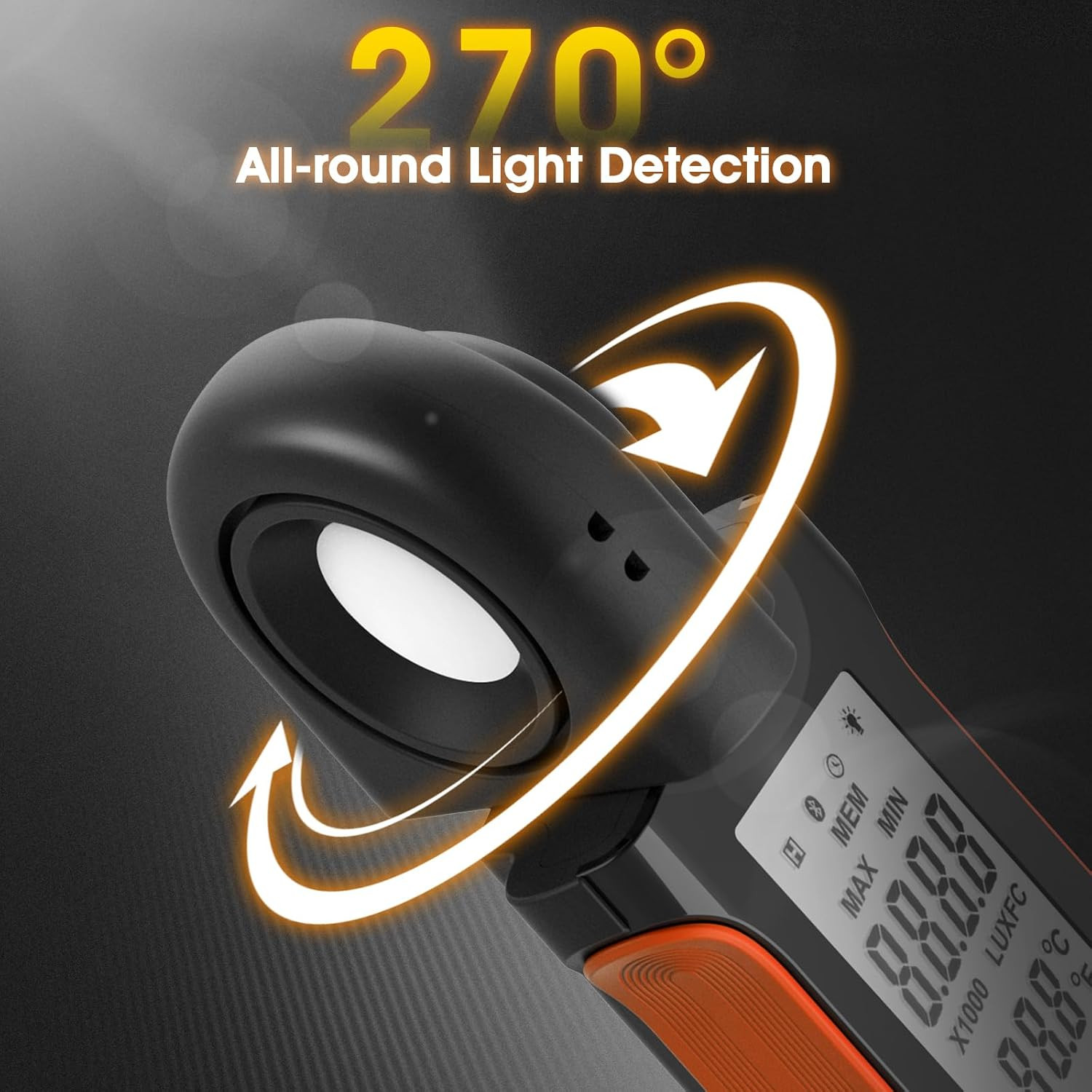 Illuminance Light Meter W/Bluetooth – Digital Lumen Tester Measure Lighting Leve