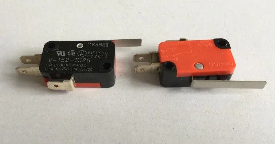 10PCS V-15-1C25 Micro Limit Switch SPDT Momentary Snap Button AC 250V 15A