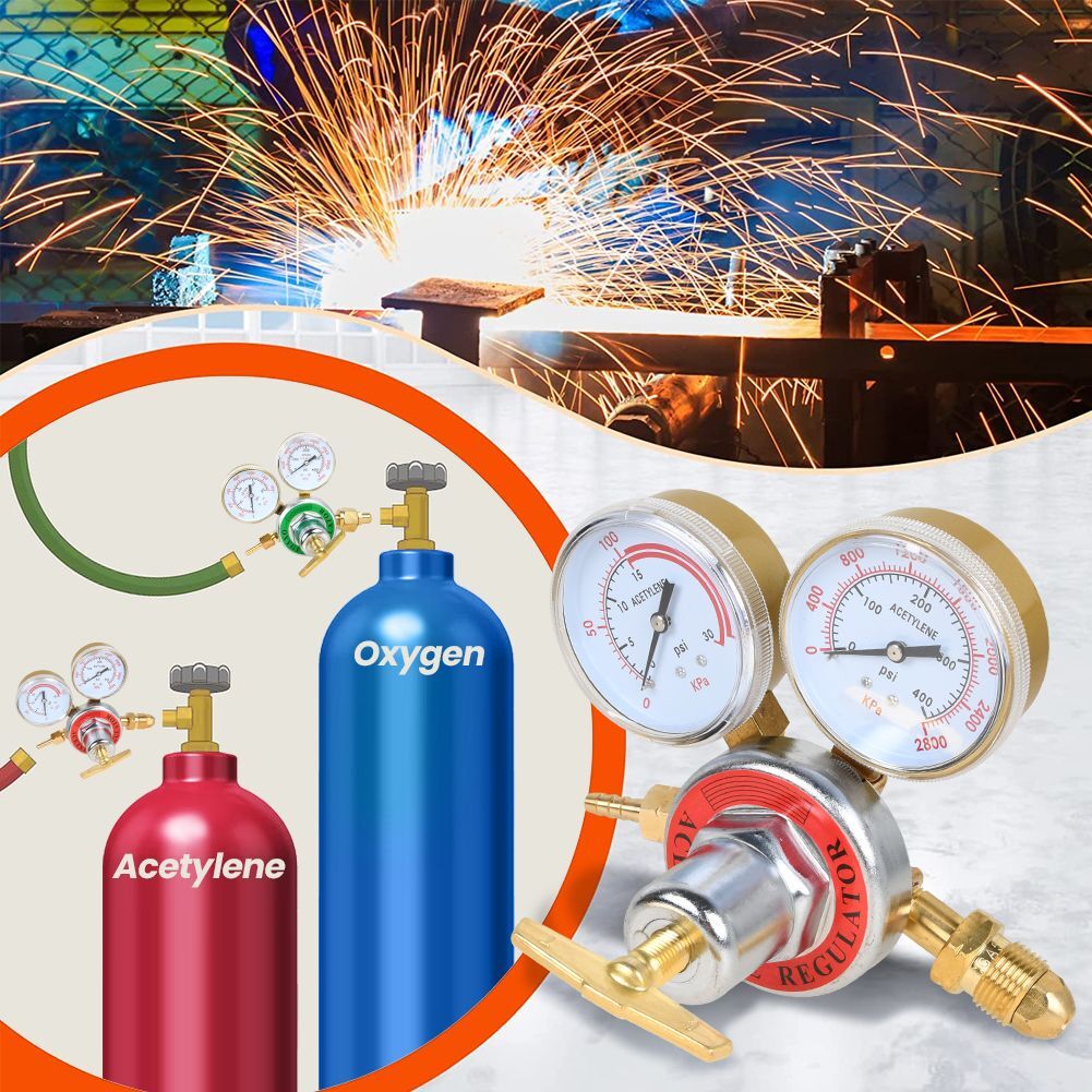 Oxygen Acetylene Regulators Combo Welding Gas Gauges CGA540/510 Welding Torch