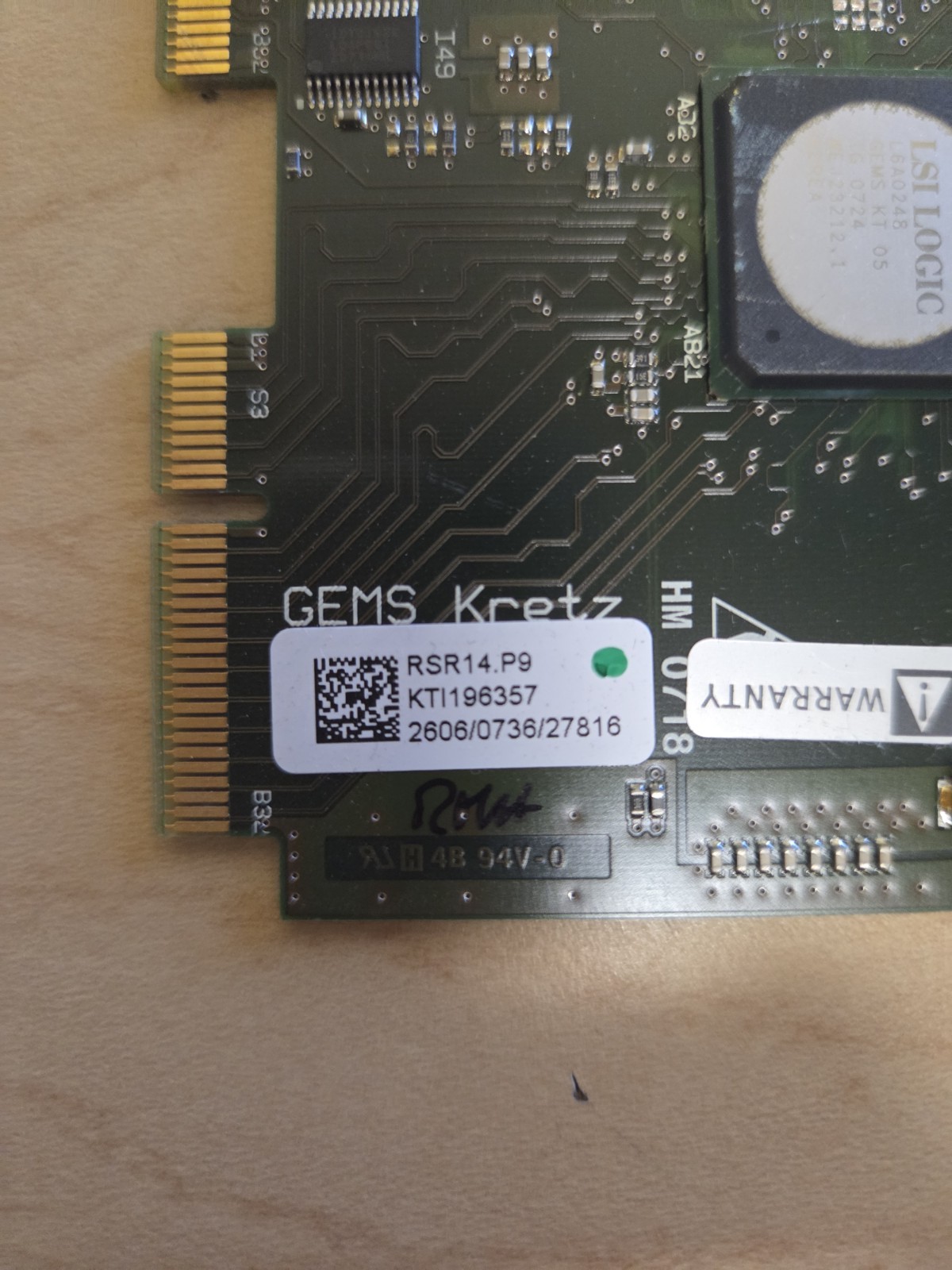 GE VOLUSON E6 E8 BEAMFORMER RX SUB BOARD HAL RSR14 RSR14.P9 KTI196357 – USED